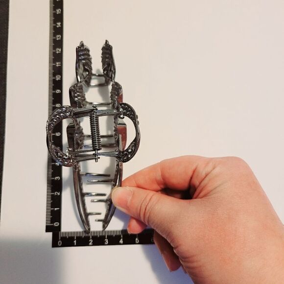 Brand New Dark Grey Rhinestone Top Fashion Hair Clip - Picture 8 of 9